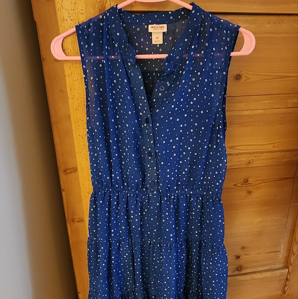 Mossimo Blue Polka Dot Dress
